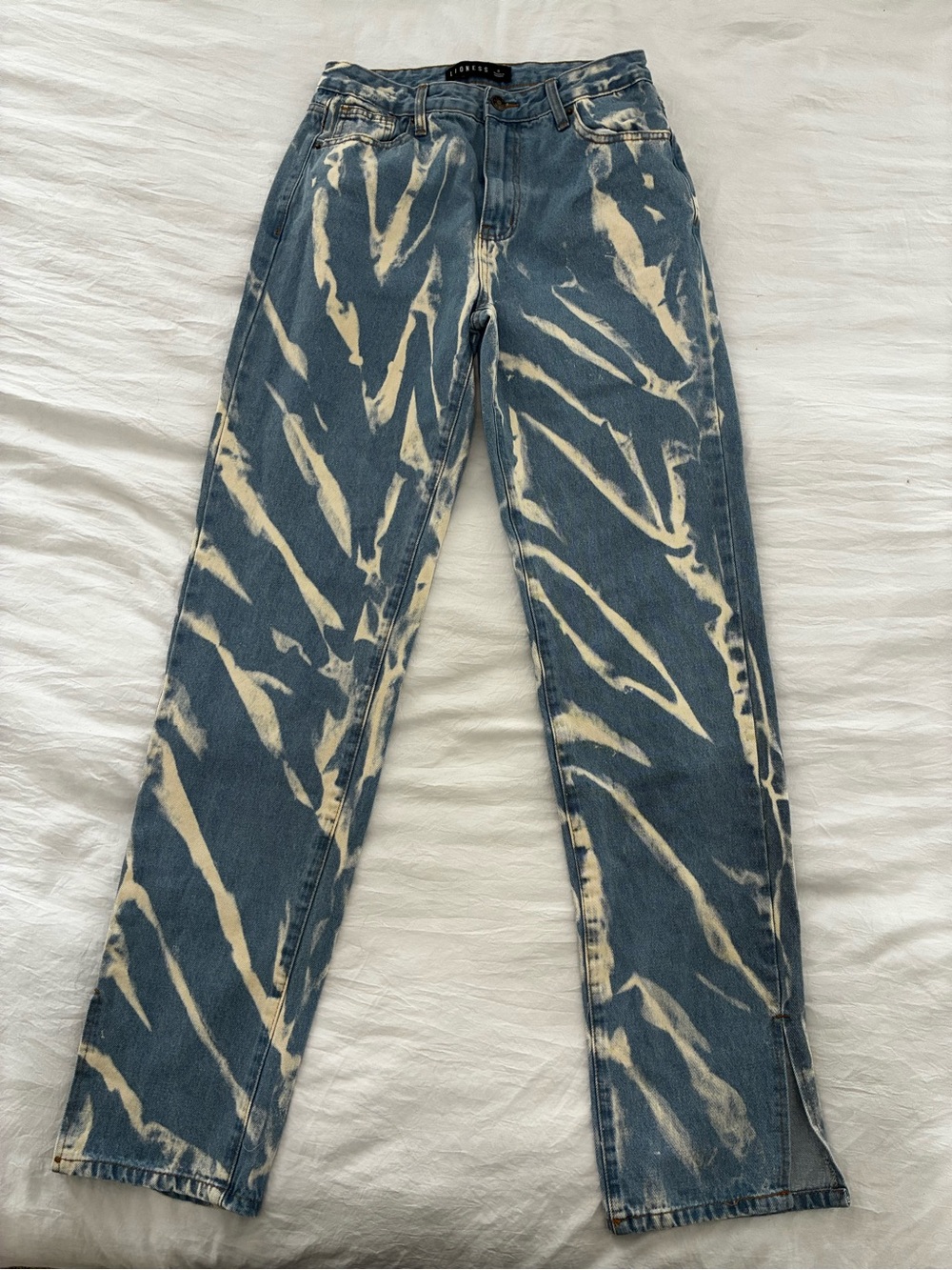 Lioness Bleached Blue Straight Leg Jeans